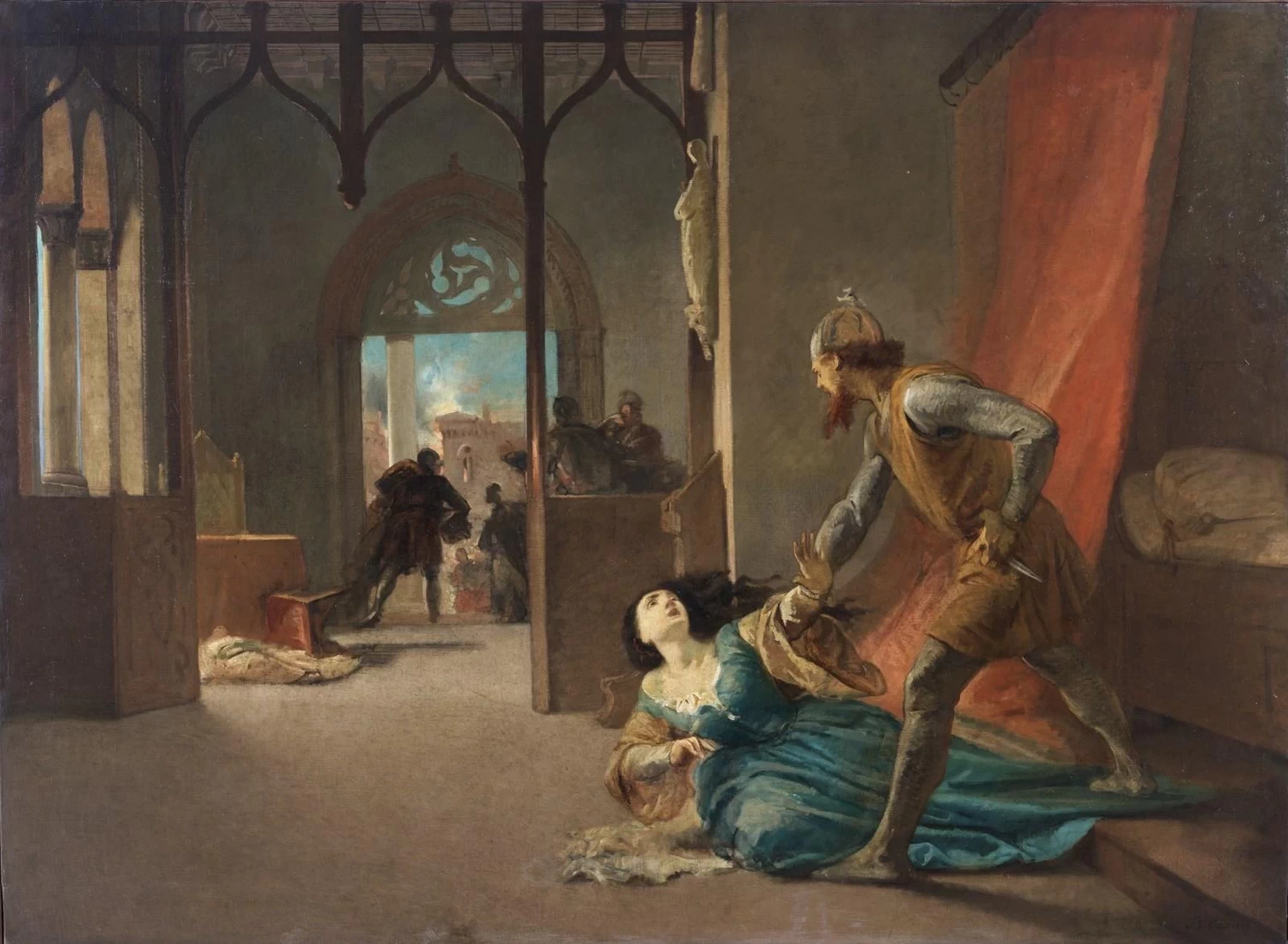 Il corsaro Barbarossa tenta di rapire Giulia Gonzaga - Colonna durante l'assedio di Sperlonga